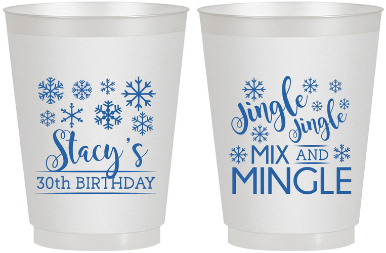Personalized Birthday 16 oz Frosted Cups - 30th Christmas | 20188