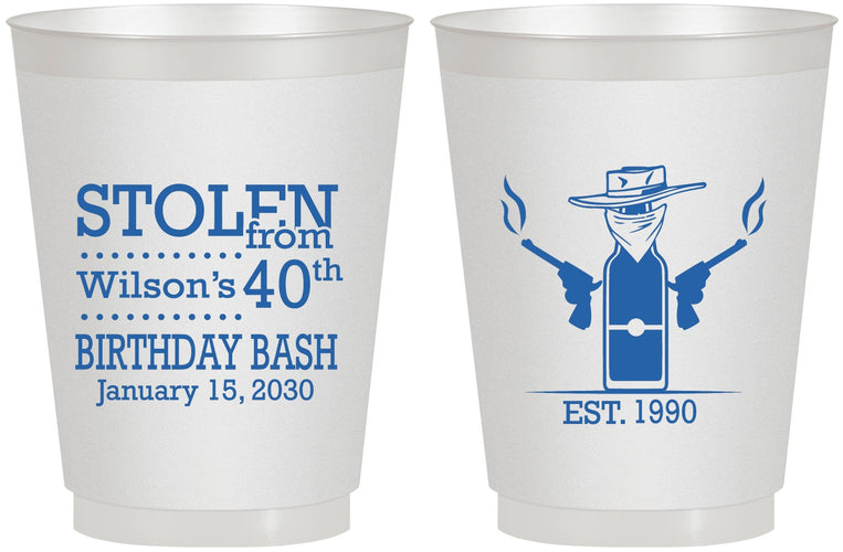 Personalized Birthday 16 oz Frosted Cups - 40th | 20193