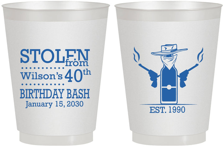 Personalized Birthday 16 oz Frosted Cups - 40th | 20193