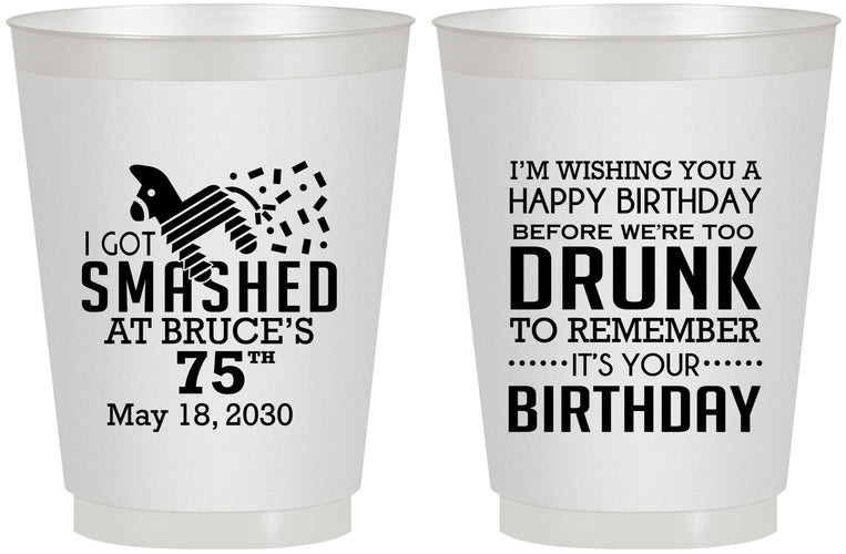 Personalized Birthday 16 oz Frosted Cups - 75th | 20195