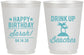 Personalized Birthday 16 oz Frosted Cups - Drink Up Beaches | 20209