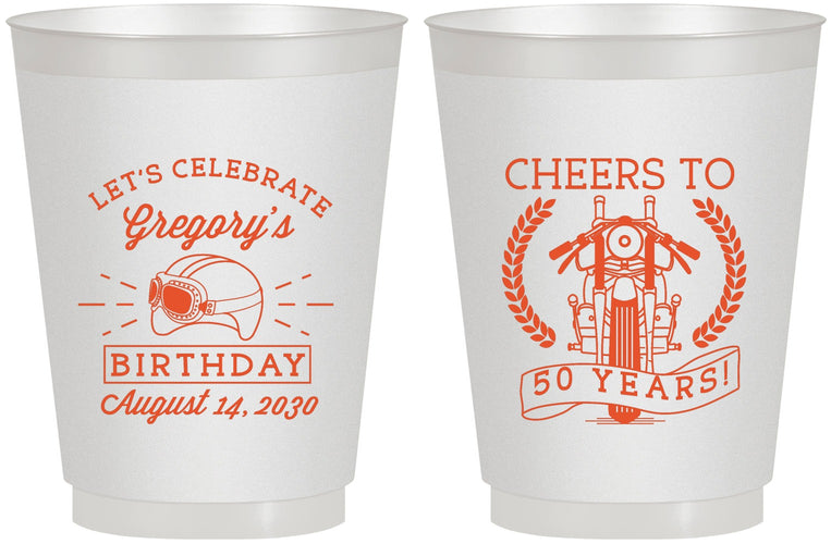 Personalized Birthday 16 oz Frosted Cups - Cheers To 50 Years | 20220