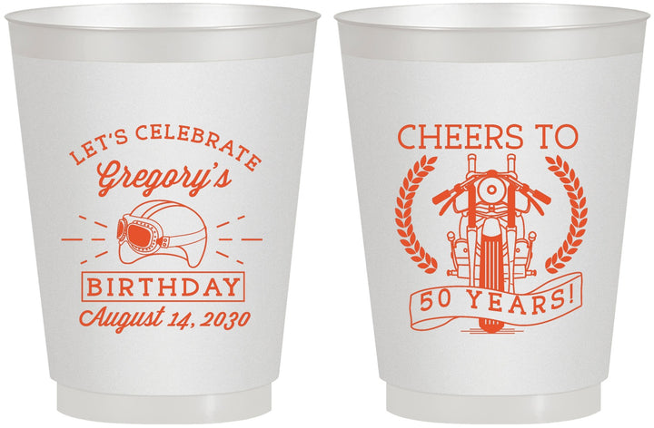 Personalized Birthday 16 oz Frosted Cups - Cheers To 50 Years | 20220