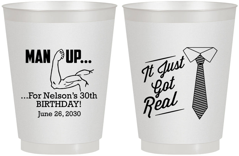 Personalized Birthday 16 oz Frosted Cups - 30th | 20234