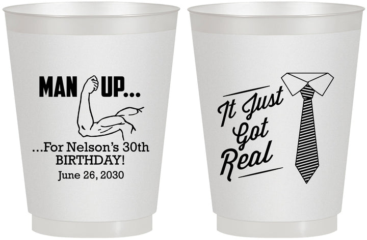 Personalized Birthday 16 oz Frosted Cups - 30th | 20234
