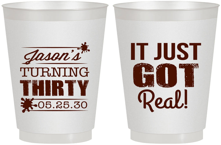 Personalized Birthday 16 oz Frosted Cups - 30th | 20235