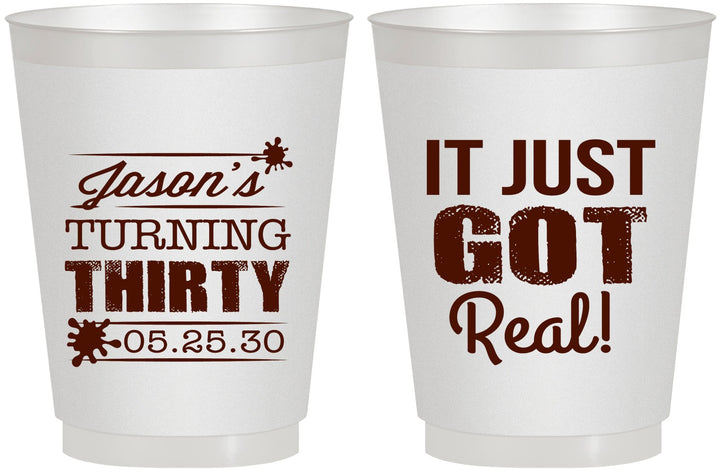 Personalized Birthday 16 oz Frosted Cups - 30th | 20235