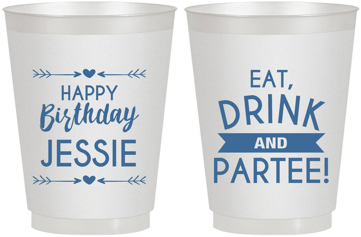 Personalized Birthday 16 oz Frosted Cups - Eat Drink Partee | 20241
