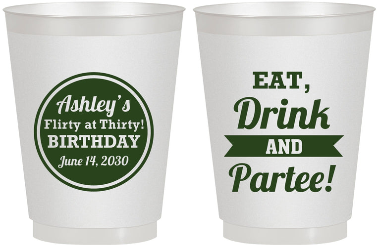 Personalized Birthday 16 oz Frosted Cups - 30th | 20242