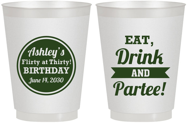 Personalized Birthday 16 oz Frosted Cups - 30th | 20242