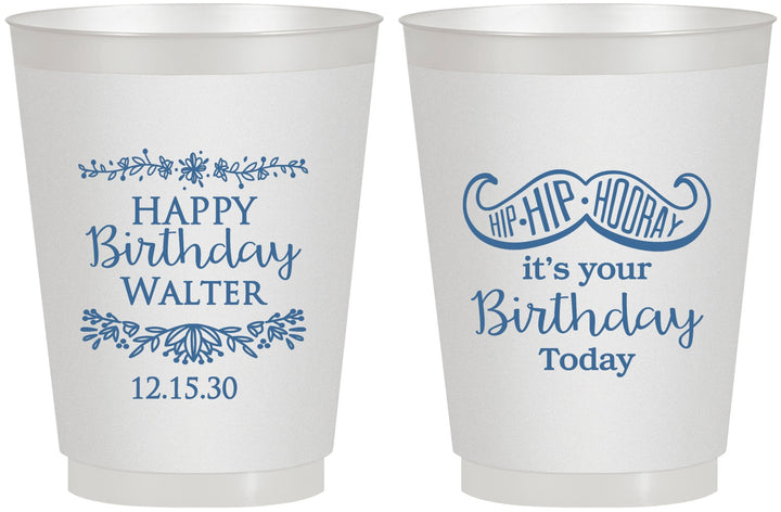 Personalized Birthday 16 oz Frosted Cups - Hip Hip Hooray | 20250
