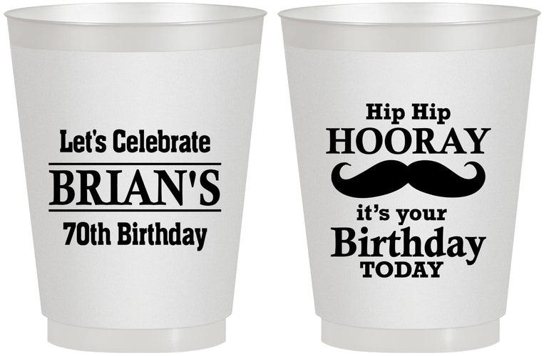 Personalized Birthday 16 oz Frosted Cups - 70th | 20251