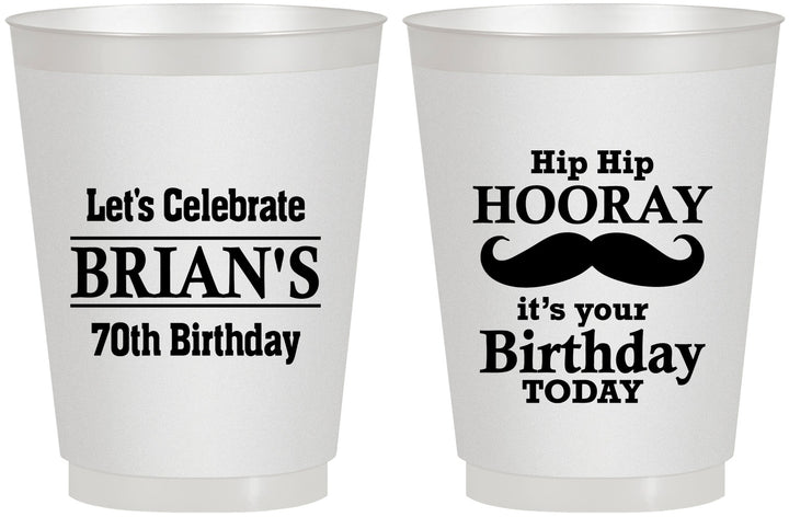 Personalized Birthday 16 oz Frosted Cups - 70th | 20251