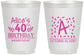 Personalized Birthday 16 oz Frosted Cups - 40th | 20258