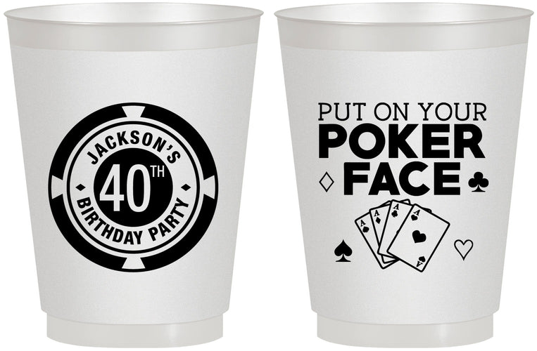 Personalized Birthday 16 oz Frosted Cups - 40th Las Vegas | 20261