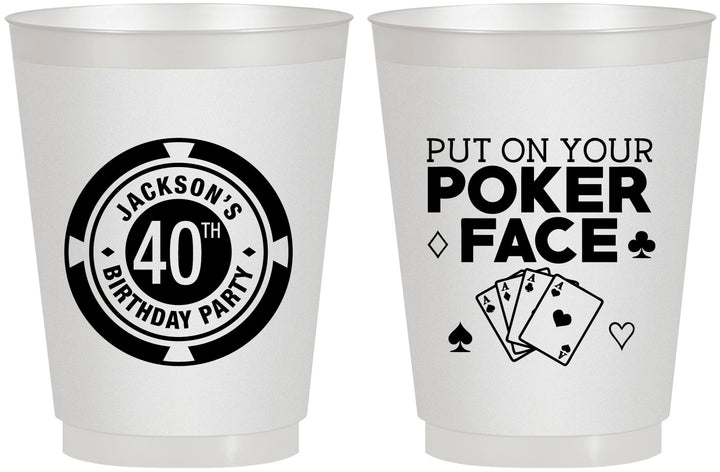 Personalized Birthday 16 oz Frosted Cups - 40th Las Vegas | 20261
