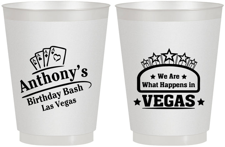 Personalized Birthday 16 oz Frosted Cups - Las Vegas | 20264
