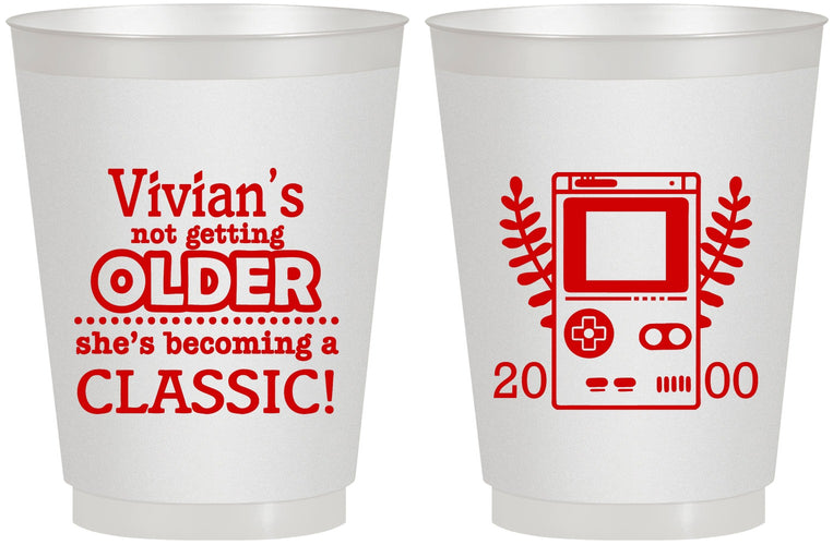 Personalized Birthday 16 oz Frosted Cups - 30th Video Games | 20267