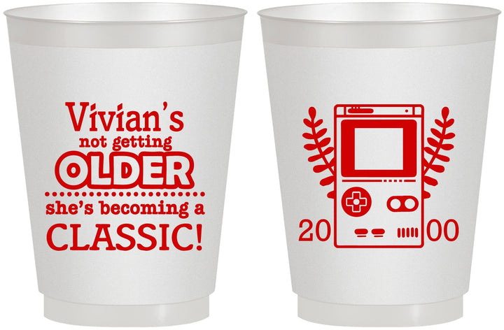 Personalized Birthday 16 oz Frosted Cups - 30th Video Games | 20267