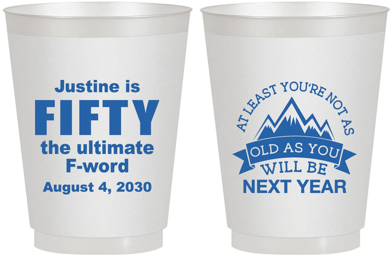 Personalized Birthday 16 oz Frosted Cups - 50th | 20268