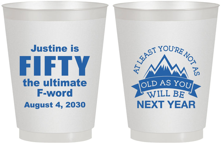 Personalized Birthday 16 oz Frosted Cups - 50th | 20268