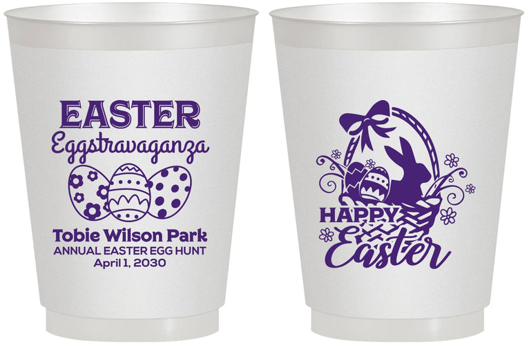 Personalized Easter 16 oz Frosted Cups - Easter Bunny | 210008