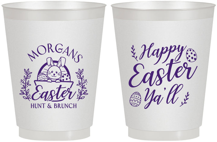 Personalized Easter 16 oz Frosted Cups - Easter Bunny | 210010