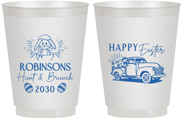 Personalized Easter 16 oz Frosted Cups - Hunt And Brunch Bunny | 210013