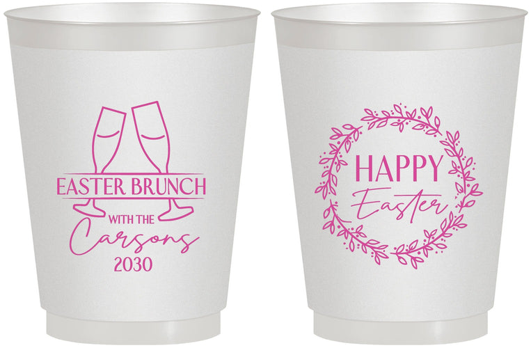 Personalized Easter 16 oz Frosted Cups - Brunch | 210015