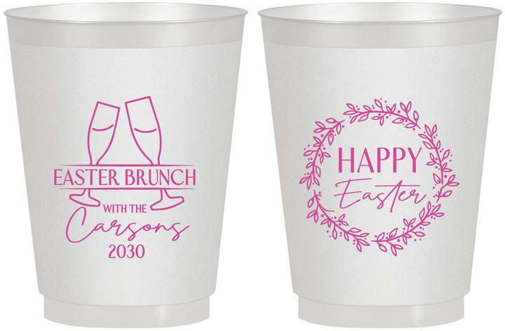 Personalized Easter 16 oz Frosted Cups - Brunch | 210015