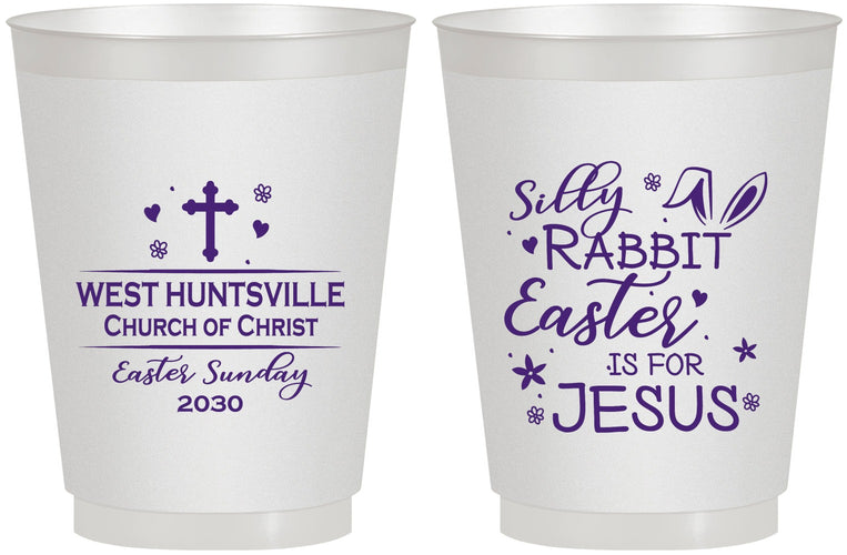 Personalized Easter 16 oz Frosted Cups - Easter Is For Jesus | 210022
