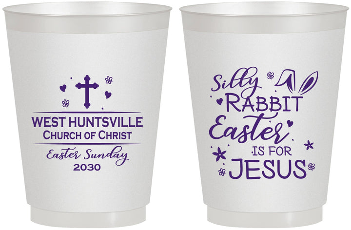 Personalized Easter 16 oz Frosted Cups - Easter Is For Jesus | 210022