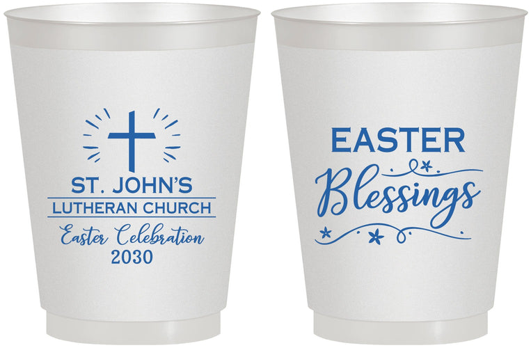 Personalized Easter 16 oz Frosted Cups - Easter Blessings Church | 210029