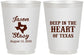 Personalized Wedding 16 oz Frosted Cups - Deep In The Heart Of Texas | 214
