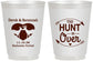 Personalized Wedding 16 oz Frosted Cups - The Hunt Is Over Deer | 220