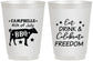 Personalized 4th Of July 16 oz Frosted Cups - Eat Drink Freedom | 220000