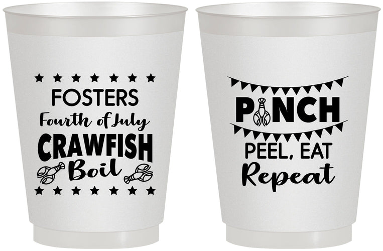 Personalized 4th Of July 16 oz Frosted Cups - Crawfish Boil | 220016