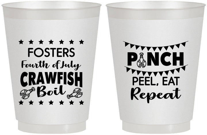 Personalized 4th Of July 16 oz Frosted Cups - Crawfish Boil | 220016