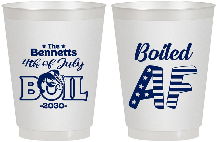 Personalized 4th Of July 16 oz Frosted Cups - Crawfish Boil | 220017