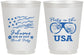 Personalized 4th Of July 16 oz Frosted Cups - Party In The Usa | 220023
