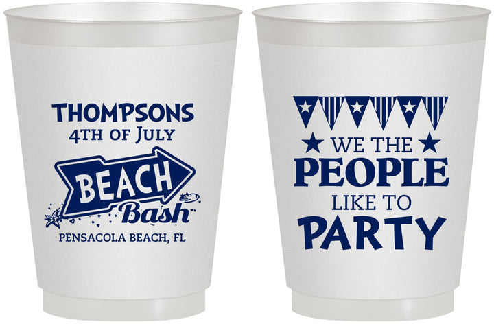 Personalized 4th Of July 16 oz Frosted Cups - We The People | 220025