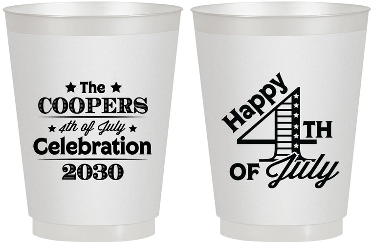 Personalized 4th Of July 16 oz Frosted Cups - Independence Day | 220040