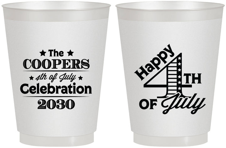 Personalized 4th Of July 16 oz Frosted Cups - Independence Day | 220040