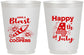 Personalized 4th Of July 16 oz Frosted Cups - Fireworks | 220046