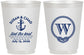 Personalized Wedding 16 oz Frosted Cups - Monogram Nautical | 226