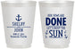 Personalized Wedding 16 oz Frosted Cups - Vows Are Done Nautical | 228