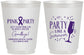 Personalized Awareness 16 oz Frosted Cups - Pink Party | 230000