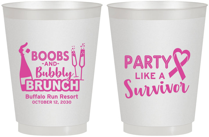 Personalized Awareness 16 oz Frosted Cups - Party Like A Survivor | 230006