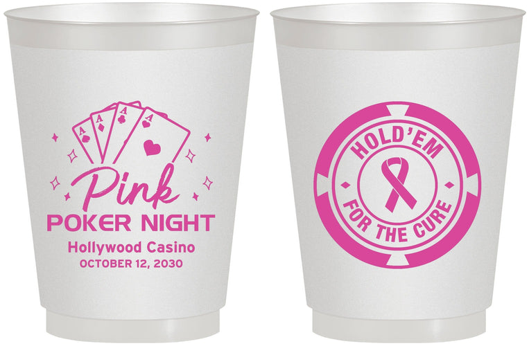 Personalized Awareness 16 oz Frosted Cups - Poker Casino | 230013