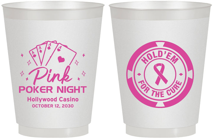 Personalized Awareness 16 oz Frosted Cups - Poker Casino | 230013
